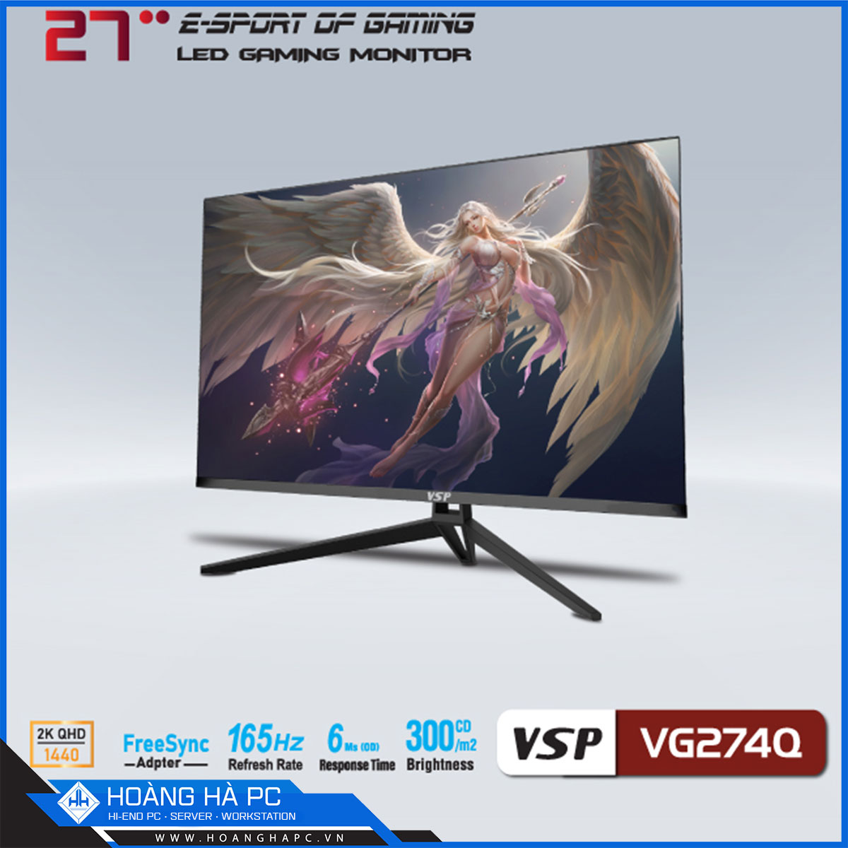 Màn hình VSP Gaming VG274Q (27 inch/ 2K/ VA/ 165Hz) - Ảnh 3